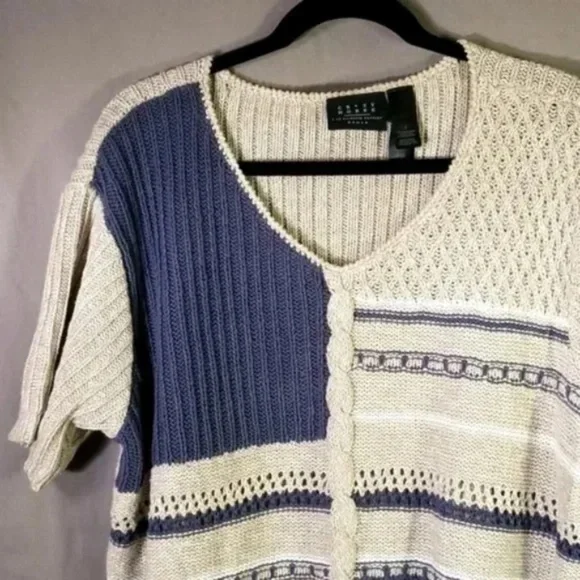 Liz Claiborne Crazy Horse V Neck Block Sweater - Picture 5 of 7